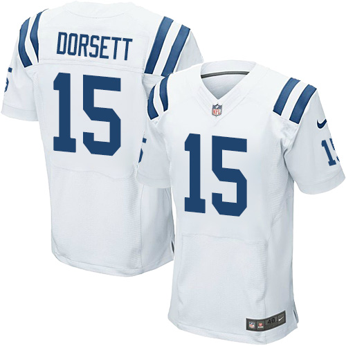 Men's Elite Phillip Dorsett Nike Jersey White Road - #15 NFL Indianapolis Colts